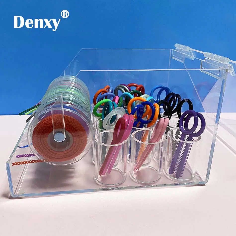 Denxy1pcDentalOrthodonticLigatureTieStorageBoxHighQualityDispenserElasticPowerChain