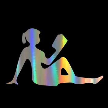 

Reading Girl Car Stickers and Decals Funny Cartoon Car Styling Bumper Sticker Vinyl Decal for Vehicle Window Door Body 7"x4.72"