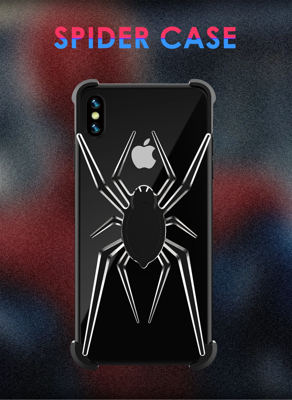 Spider serial Shockproof Armor Phone Back Case For i X XR XS MAX Silicone Hybrid Hard PC Three Proofing Case Cover
