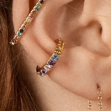 Богемные Медные CZ серьги-манжеты на клипсах для женщин, модные, для свадьбы, вечеринки, маленькие милые каффы для ушей, очаровательные массивные клипсы, ювелирные изделия