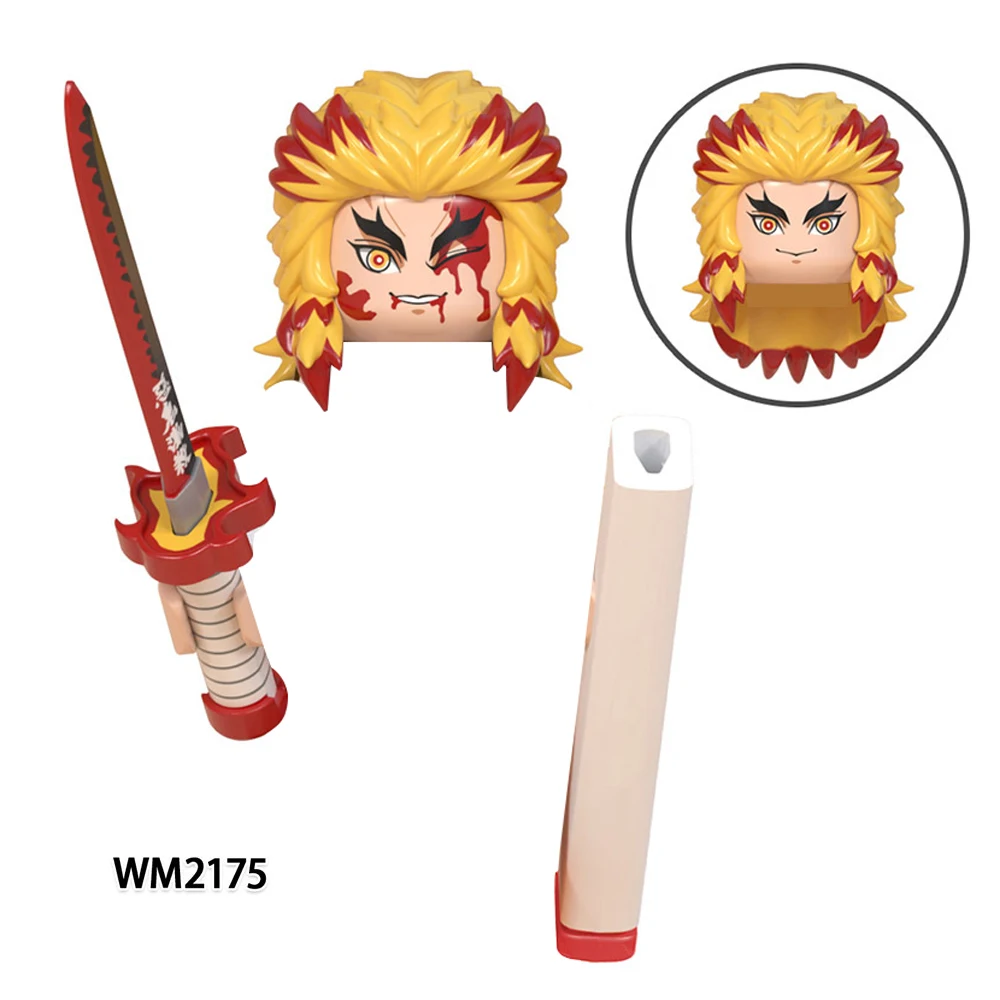 Anime Series Demon Slayer Action Figures Mini Bricks Kamado Tanjirou Nezuko Rengoku Kyoujurou Kochou Building Blocks Kids Toys