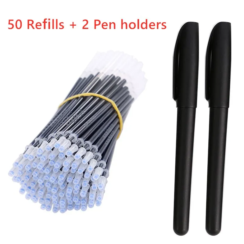 

50+2Pcs/Set Auto Disappear Refill Special Refill for Student Calligraphy Pen Automatic Disappear Pen Refill Ball Pens