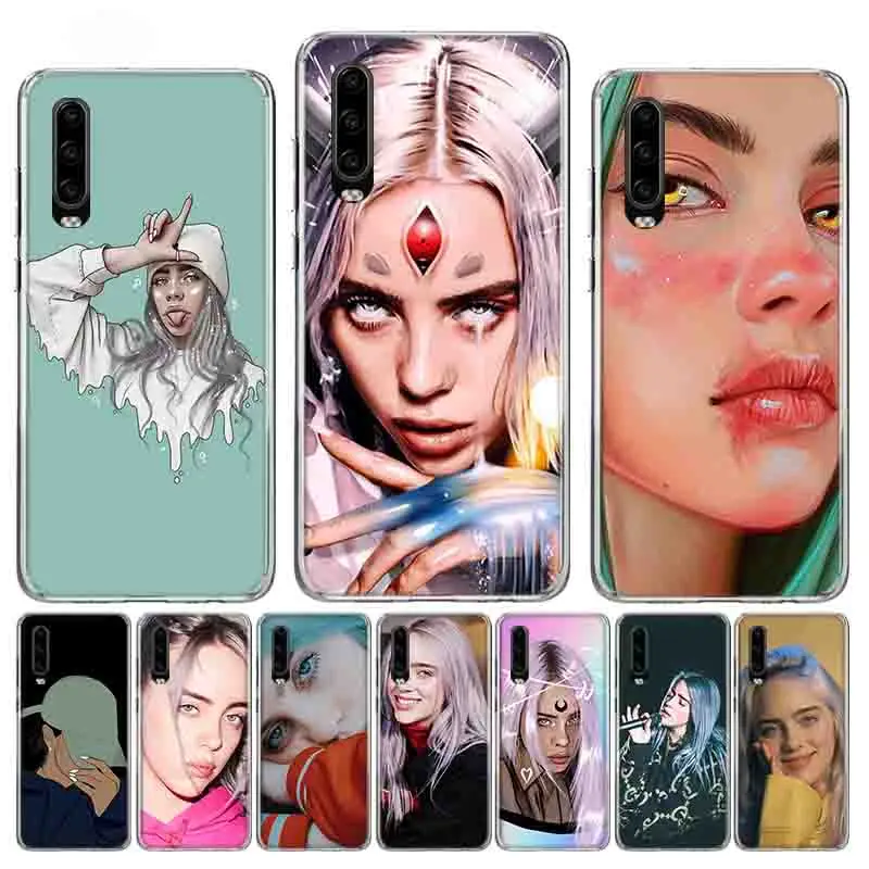 Мягкий ТПУ чехол Billie Eilish силиконовый для телефона huawei P30 P20 Pro mate 20 10 P10 lite P Smart + Plus Z