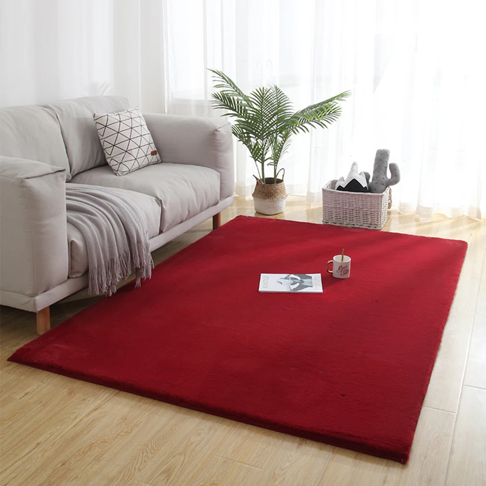 Утолщенный ковер, плюшевый ворсистый большой супер мягкий ковер из искусственного меха, напольный коврик, домашний декор для гостиной, спальни, детской комнаты