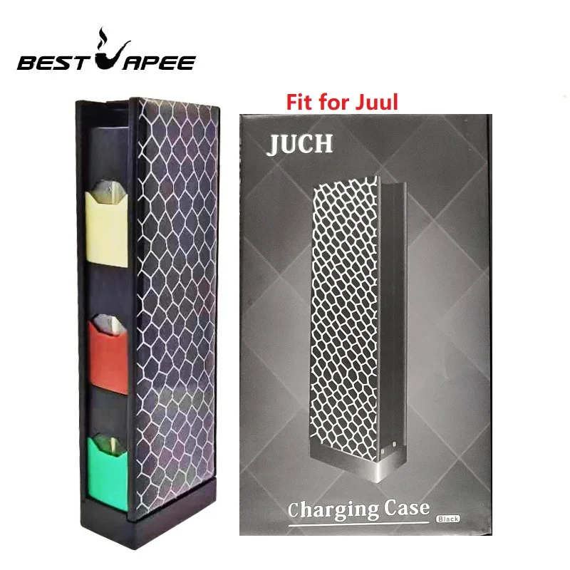 Универсальный совместимый для JUUL Зарядка для электронной сигареты fit Vape ручка комплект JUUL00 мобильная зарядка стручки футляр для хранения 1100 мАч