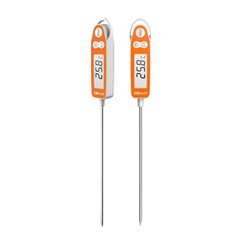 

Elitech WT-9A Digital Meat Thermometer [5.9 Inch Long Probe] with Instant Read LCD Screen Hold Function for Kitchen Cooking Food