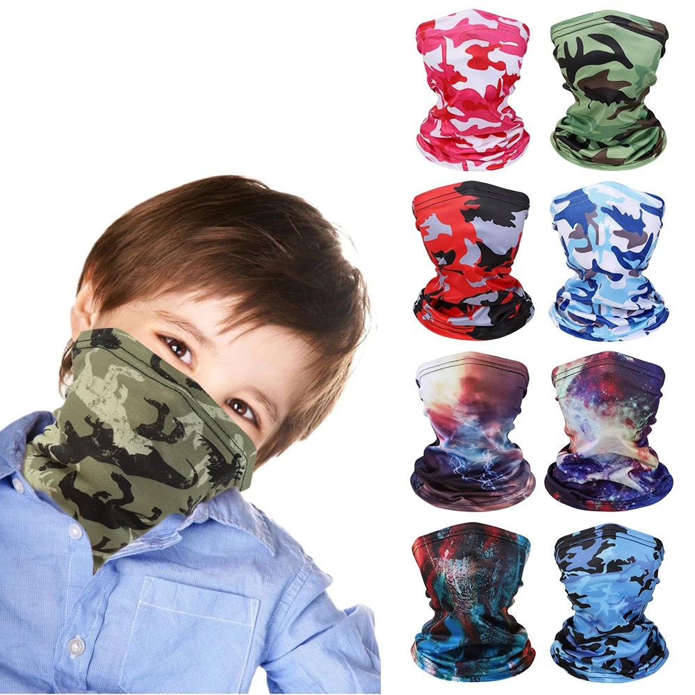 1PC Kids Winter Face Mouth Mask Neck Cover Magic Scarf Children Face Covering Warm Bandana Headbands Outdoor Cycling Accessory 1