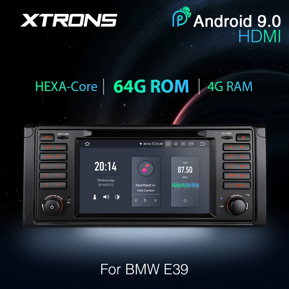Автомобильный DVD плеер XTRONS экран 7 дюймов Android 9 0 десять ядер 4 Гб ОЗУ 64 ПЗУ GPS