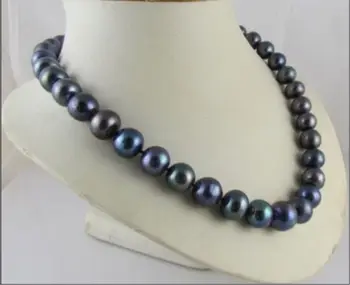 

Genuine 8-9mm Tahitian Black Pearl Necklace 18'' AAA