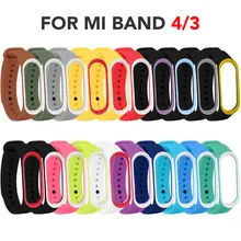 20 шт./лот, ТПУ браслет на запястье для mi Band 4, силиконовый спортивный цветной ремешок, браслет, аксессуары для Xiaomi mi Band 3, умный Браслет