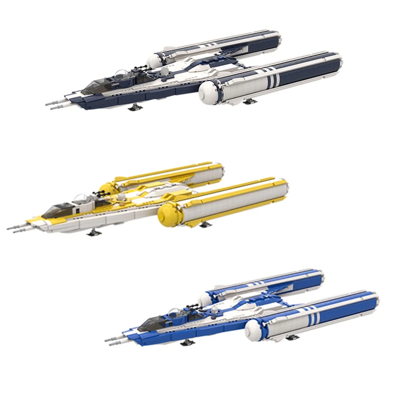 MOC Plane Model Star Fighter Building Blocks Kit For Y-Wing Space Wars Aircraft Battle Airplane DIY Idea Toys For Children Gifts