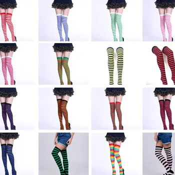 

Multiple Styles Halloween Christmas Striped Stockings Party Clothing Accessories Colorful Socks Knee Highs Long Cute Socks