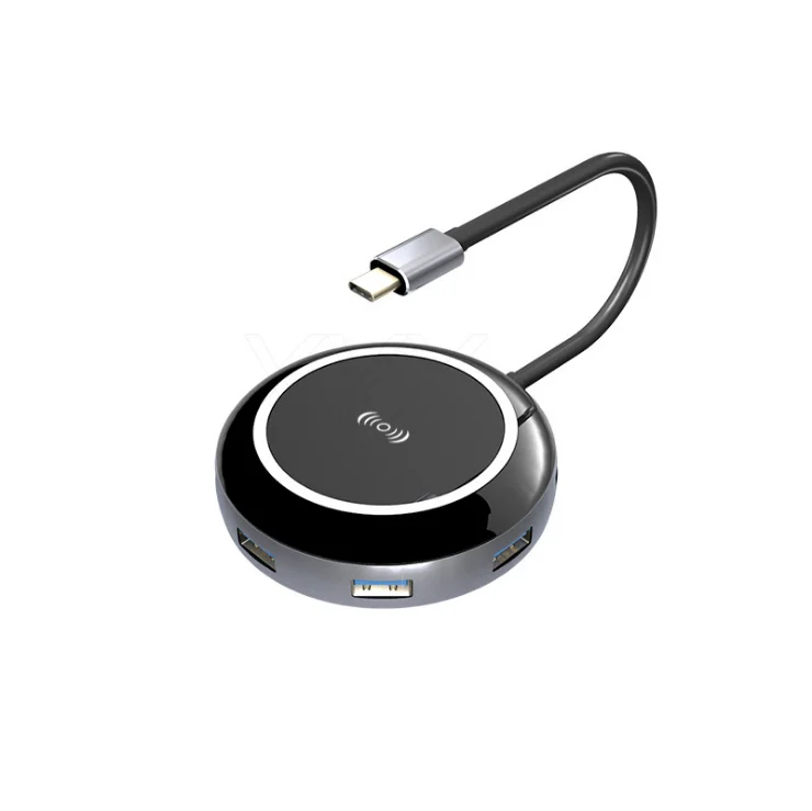 Tebe тип-c к концентратору 8 портов USB 3,0 конвертер зеркало беспроводной зарядки концентратор док-станция 4K HD кочастота