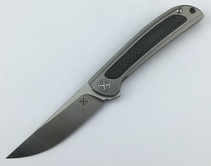 YX635 Флиппер складной нож шарикоподшипник S35VN лезвие из титанового сплава CF Ручка Кемпинг Охота Открытый Карманный Фруктовый Нож EDC