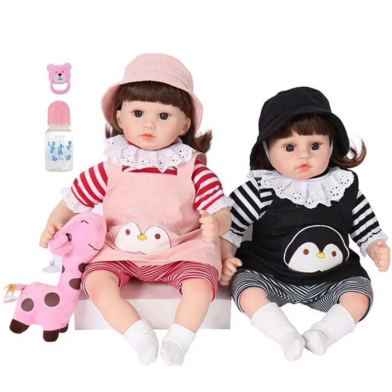 Bebe Reborn Baby 18 дюймов 47 см мягкий силиконовый Doll восхитительный реалистичный малыш