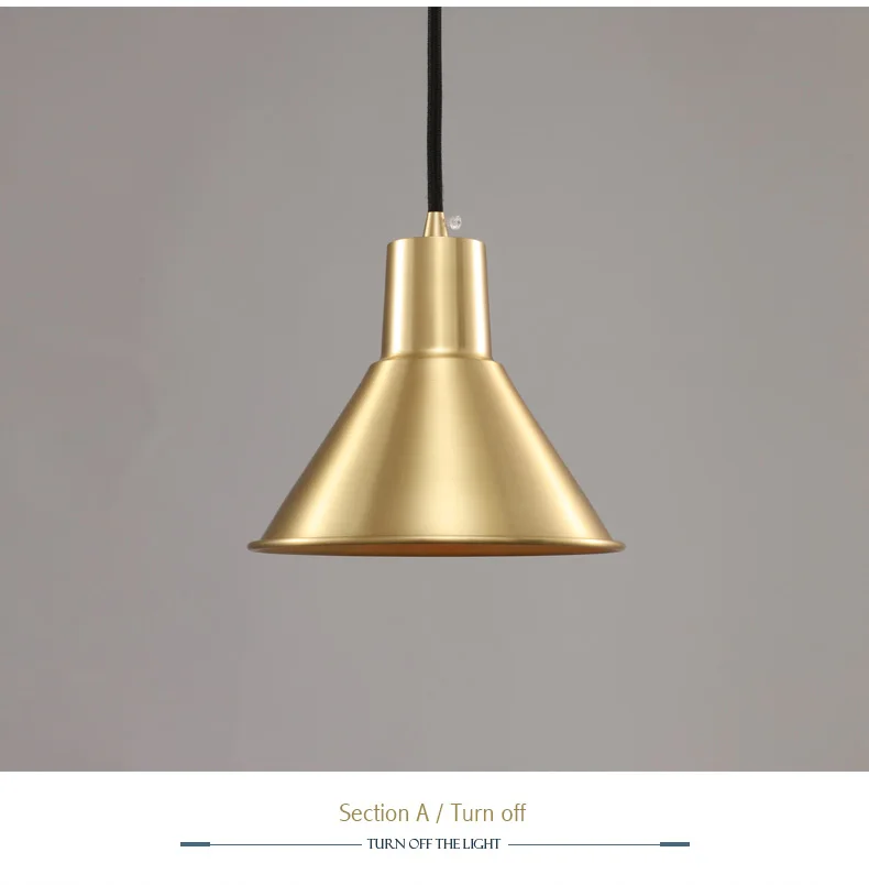 Pyramid Gold Pendant Led Lights