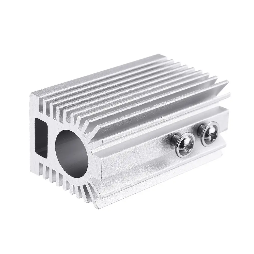 DANIU Sliver 58x22x27mm Silver 12mm Aluminum Heat Sink Groove Fixed Radiator Seat Cooling Heat Sink for 12mm Laser Diode Module
