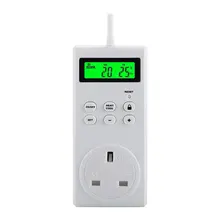 Aliexpress - Wireless Programmable Thermostat Plug Heating And Cooling With Safety Lock Backlight LCD Display Temperature Controller