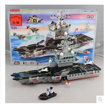 

ENLIGHTEN Building Toy Sea ting dui Large Aircraft Carrier Battle Group 508 Block 826-