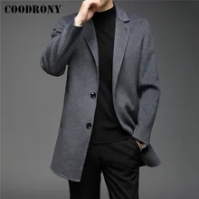

COODRONY Men Winter Jacket Business Fashion Gentleman Slim Fit Long Overcoat High Quality Thick Soft Warm Wool Coat Trench C8140