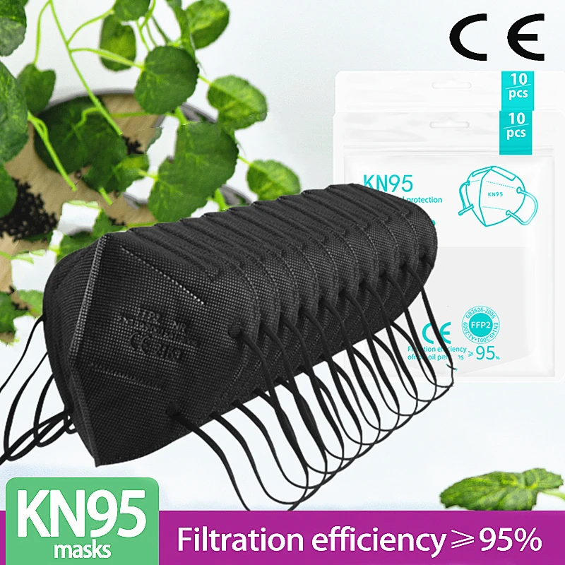 Negro ffp2 mascarillas Certified respiratoria máscara ffp 2 para la cara ff2 ffp2mask España mascarilla ffp2 kn95 homologada fpp2