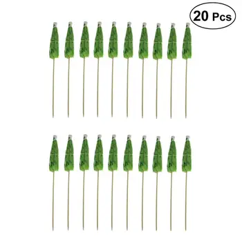 

20Pcs Topper Stained Paper Fruit Green Beverage Umbrella Coconut Tree Topper for Fruit Decoration Beverage Birthday