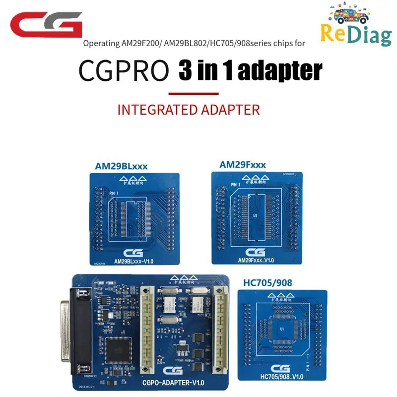 

3 IN 1 Adapter CGDI Adapter V1.0 With HC705/908 AM29FXXX AM29Blxxx for CG PRO 9S12 Programmer