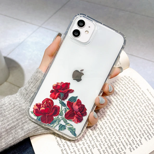 Case For Iphone 12 Pro Max Cases Silicone Funda Iphone 11 Pro 13 Mini XR X Xs Max 7 8 Plus Capa iphone11 Pro Flora Phone Covers U365