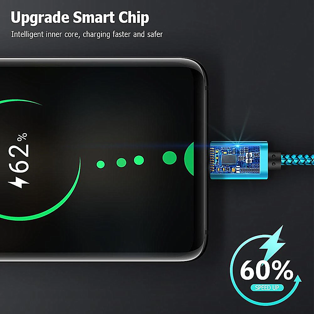 Кабель USB Type C для быстрой зарядки и передачи данных 2 м|Кабели мобильных