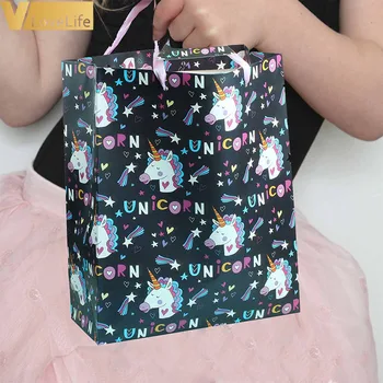 

12x High Wuality Cartoon Unicorn Paper Gift Box Candy Birthday Party Decor Baby Shower Supplies Dinosaur/Unicorn/Flamingo/Zoo