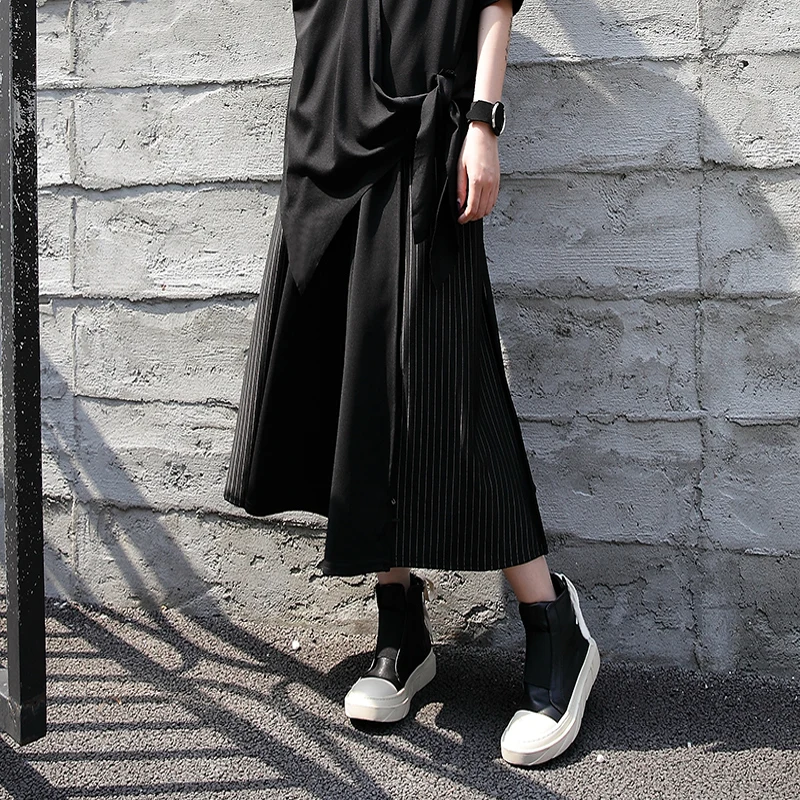 

XUXI Black Pants Women Spring Autumn 2020 New High-waisted 7 Point Casual Pants Loose Large Size Wide-leg Pants Stylish FZ1650