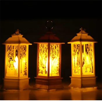 

20pcs/lot Wholesale Christmas Trumpet Wind Lantern Christmas Tree Decoration Gift Small Night Wind Lamp 8 Styles For Xmas Event