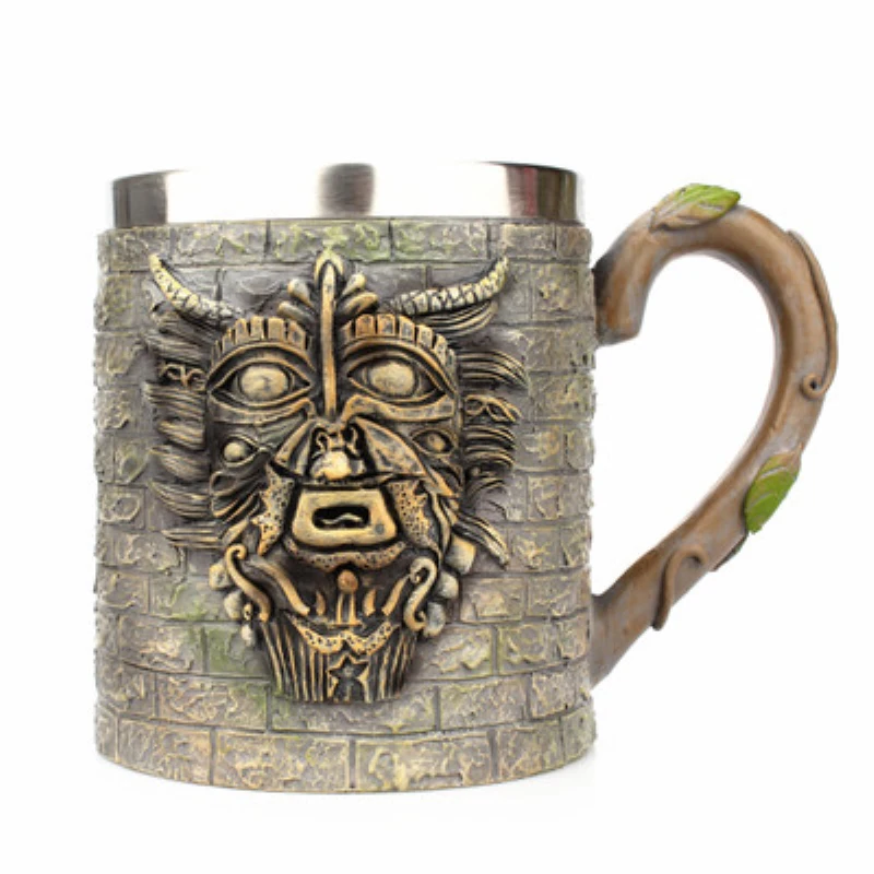 Tazas de ceramica creativas, нержавеющая сталь, 3D, для пожилых, кофейные пивные кружки, чашка с рукояткой, чашка для чая, подарок, кружка, новинка, винтажная смола