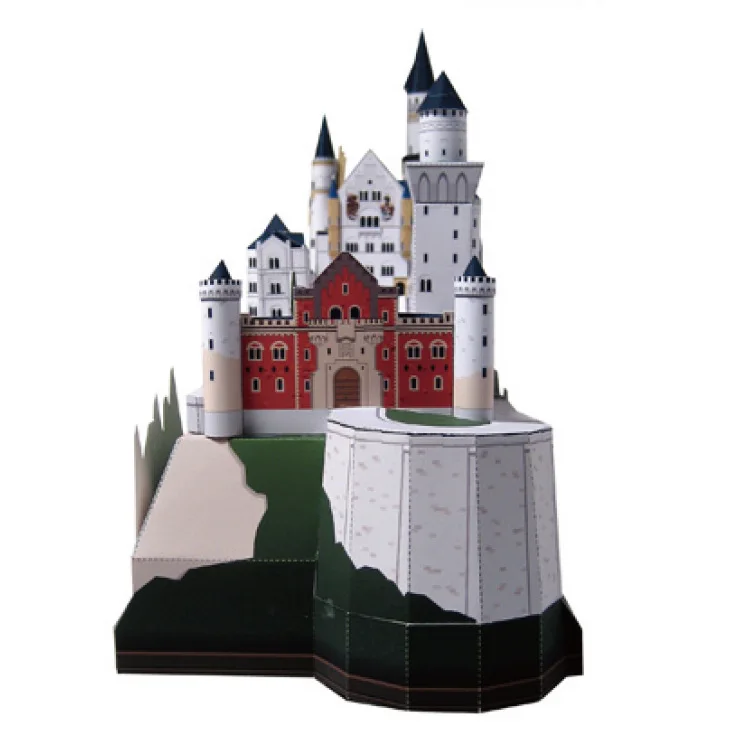 Германия Neuschwanstein международно известная архитектура бумага для моделирования модель ручной работы DIY ручной работы домашнюю работу