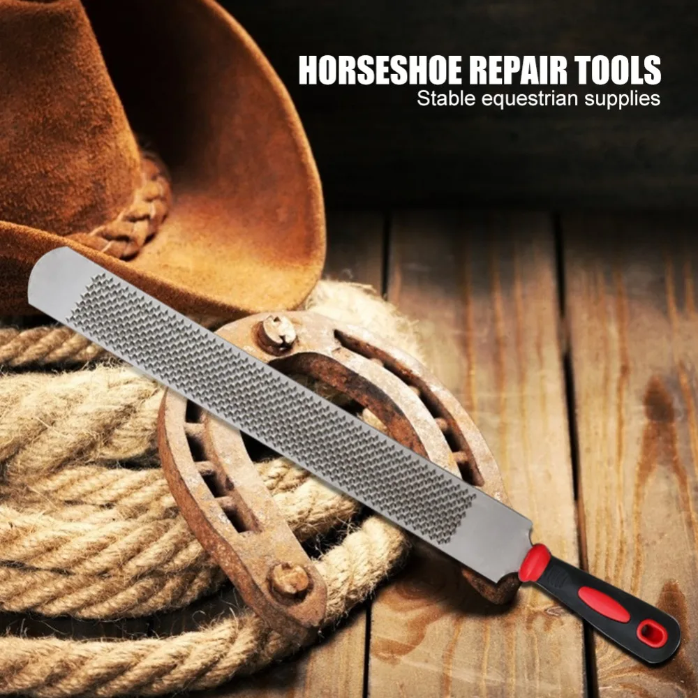 14 Inch Horse Hoof Rasp Trimming File Iron Horseshoe File Farrier Horseshoe Repair Tools Stable Equestrian Supplies