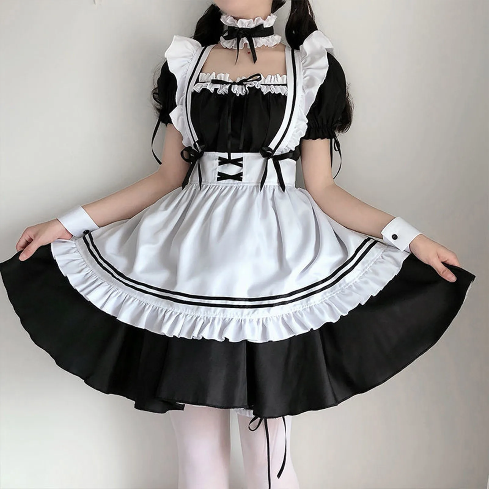 2021 schwarz Nette Lolita Maid Kostüme Mädchen Frauen Schöne Maid Cosplay Kostüm Animation Zeigen Japanischen Outfit Kleid Kleidung| | - AliExpress