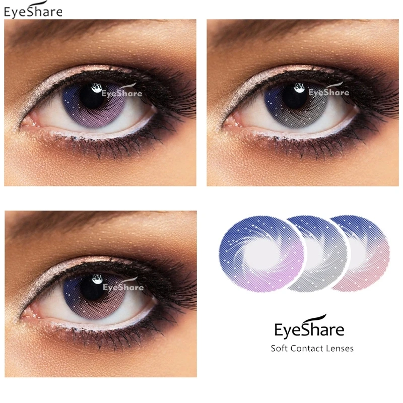 EYESHARE 2 шт./пара 2020 Новая серия Galaxy контактные линзы для Глаз Косплей цветные