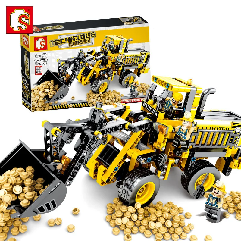 

Semper Building Block Mechanics Password Push Soil Car Small Grain Alpinia Oxyphylla Assembling Toys Model 701701