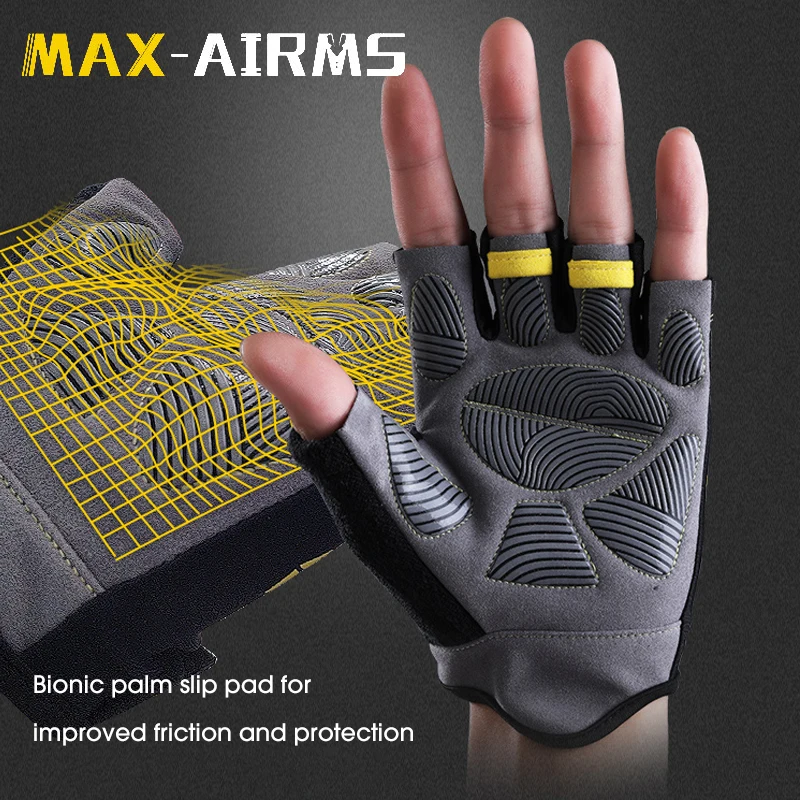 Maxairms дышащая противоскользящая одежда для фитнеса перчатки с половинными пальцами спортивные перчатки для тяжелой атлетики Орел, паук, рисунок панды