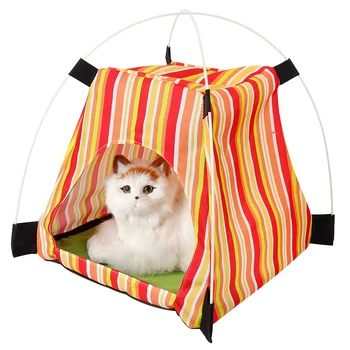 

1 pcs Colorful Summer Breathable Folding Portable Pet Dog Tent Cat Indoor Outdoor House for small and medium-sized cats and dogs