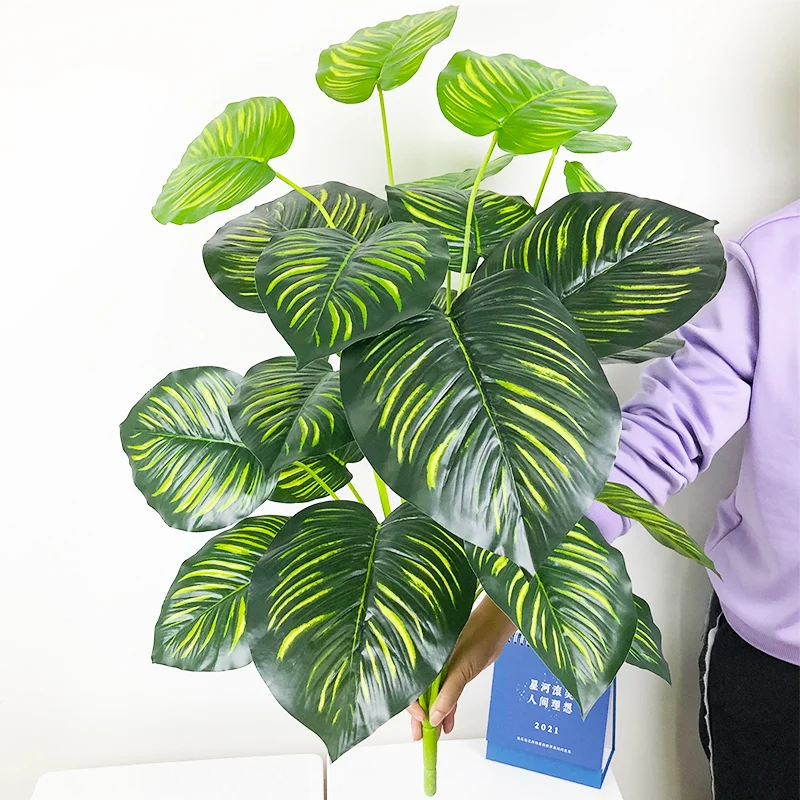 Купить 75 см 24 головы тропические искусственные растения большие monstera