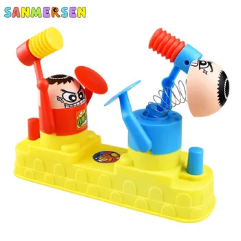 

Plastic Kids Double Battle Board Game Toy Stress Rescuing Interactive Pastime Hammer Hiding Game for Children Party Novelty Gift