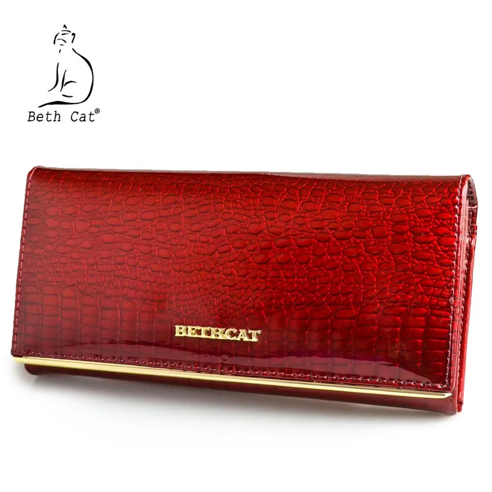 Women Wallet Purses Money-Bags Coin-Card-Holder Alligator-Cow Female Genuine-Leather