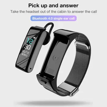 

Wireless Bluetooth Smart Watch for Women Men Heart Rate Health Monitoring Step Counter Sport Bracelet Watch with Headset