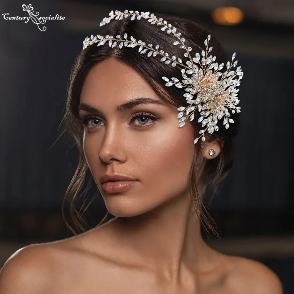 Bridal Headbands Handmade Bride Accessories Rhinestone Crystal Tiaras