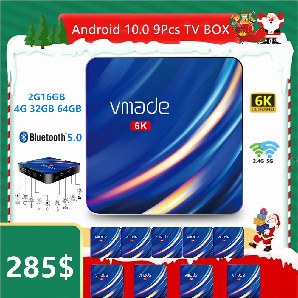 Smart TV Box Android 10.0 Allwinner H616 4GB 32GB 64GB 6K HD 2.4G&5G WiFi Bluetooth 5.0 Media Player Newest Europe Set Top Box