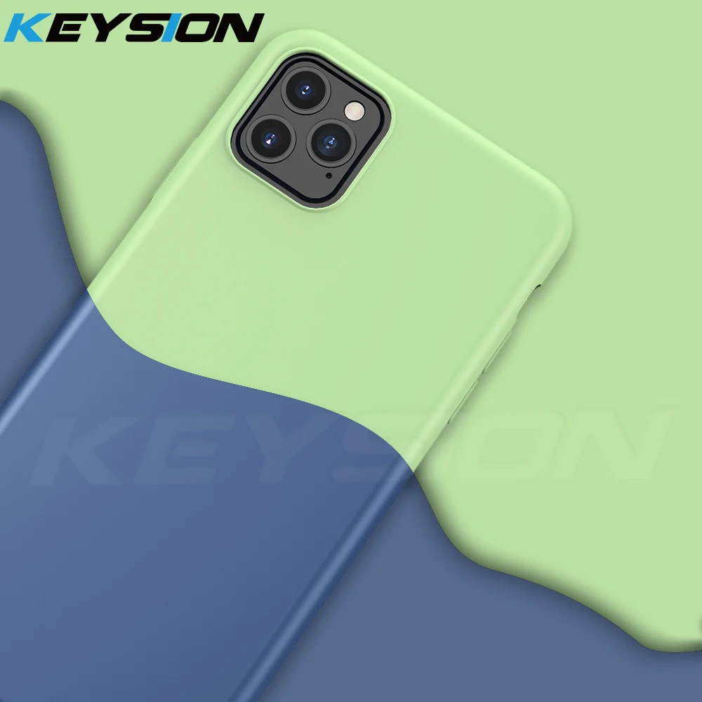 KEYSION жидкий силиконовый чехол для iPhone 11 Pro Max XS мягкий ТПУ противоударный New 6 6s 7 8 Plus
