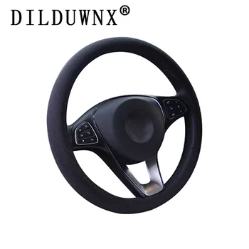 

DILDUWNX 38CM 7 Color Linen Breathable Car Steering Wheel Cover 38CM Four Seasons Universal Non-slip Handlebar Cover Auto Parts