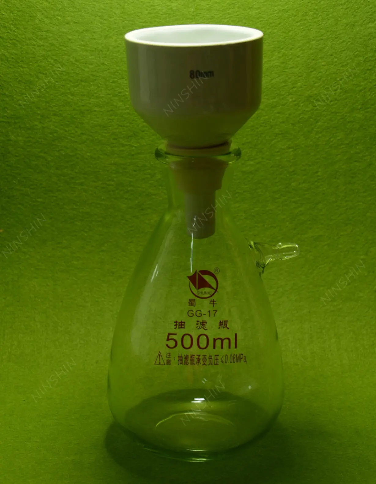 500ml filter funnel kit,bucher funnel filteration bottle and filteration ring,lab glassware