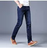 Мужские Стрейчевые мужские джинсы, классические эластичные деловые джинсы, модные удобные однотонные прямые длинные джинсы, 2022 ► Фото 3/6